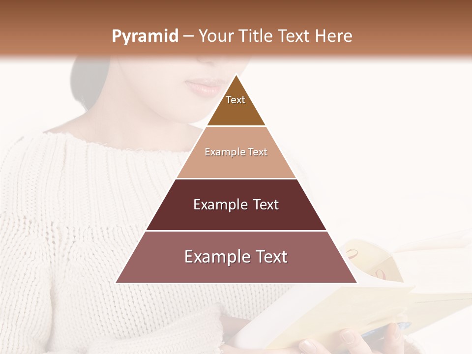 Asian Schoolgirl Studying, Isolated On White. PowerPoint Template