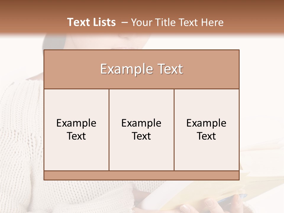 Asian Schoolgirl Studying, Isolated On White. PowerPoint Template