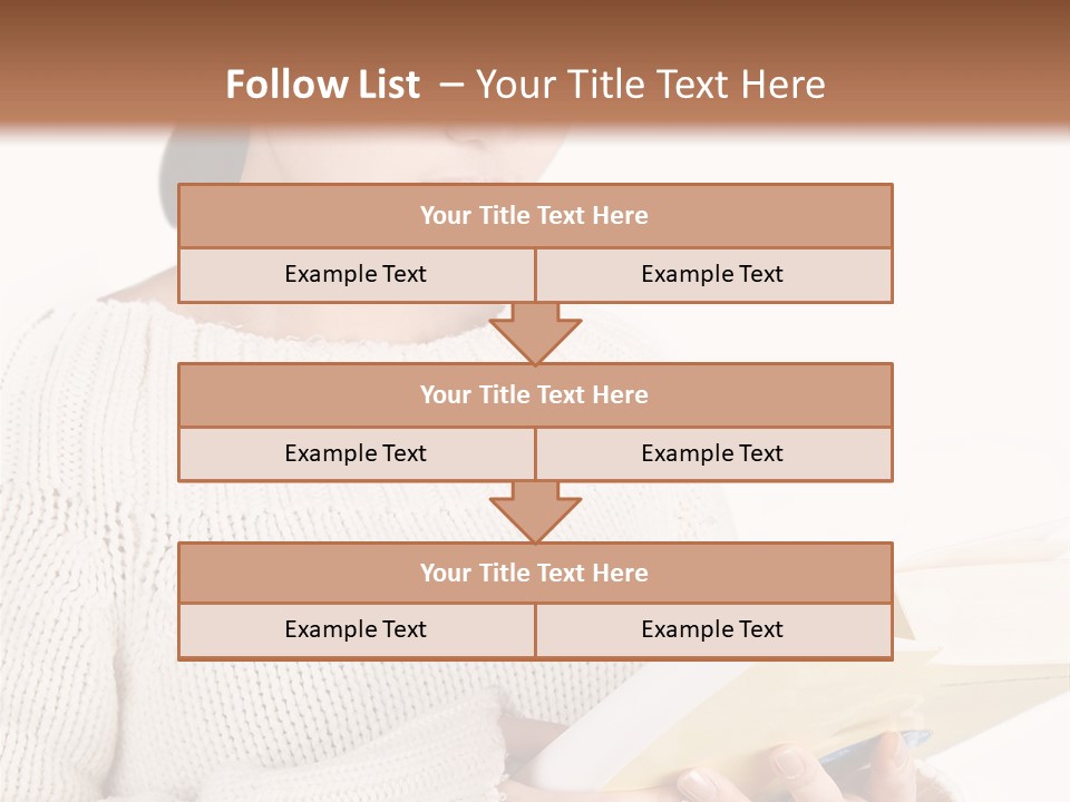 Asian Schoolgirl Studying, Isolated On White. PowerPoint Template