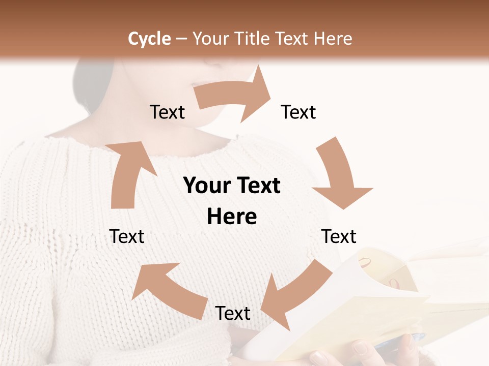 Asian Schoolgirl Studying, Isolated On White. PowerPoint Template