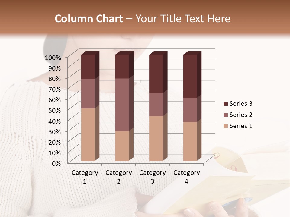 Asian Schoolgirl Studying, Isolated On White. PowerPoint Template