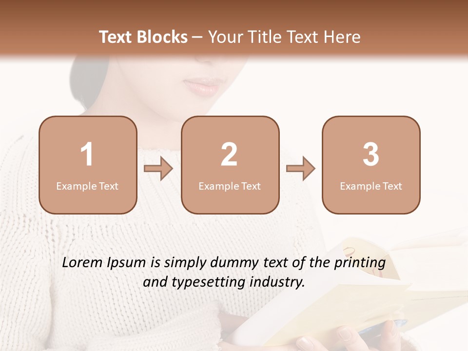 Asian Schoolgirl Studying, Isolated On White. PowerPoint Template