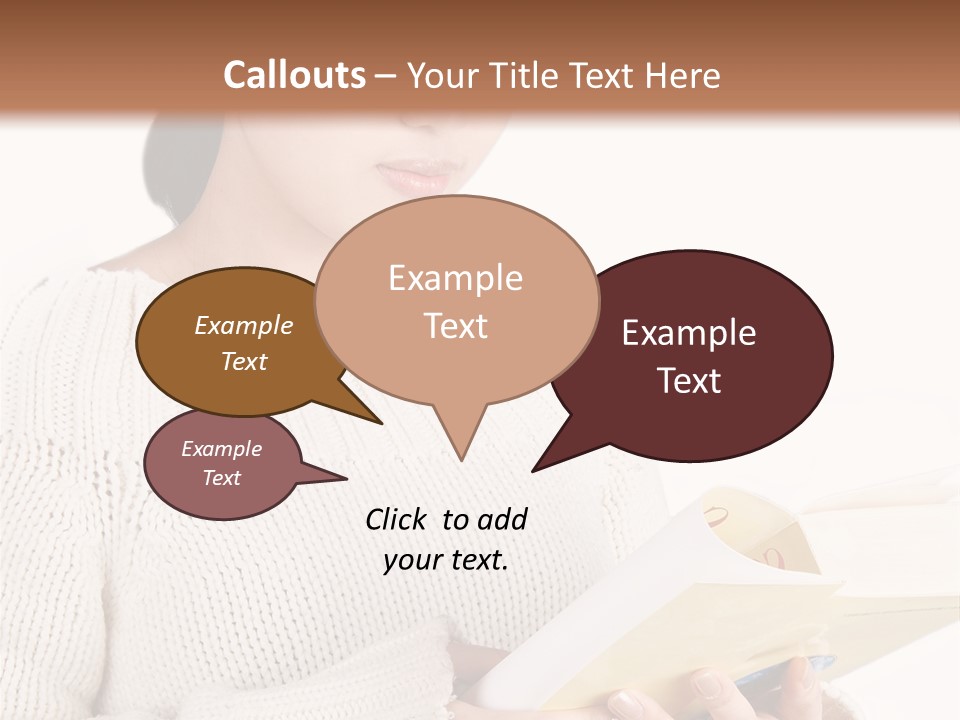 Asian Schoolgirl Studying, Isolated On White. PowerPoint Template