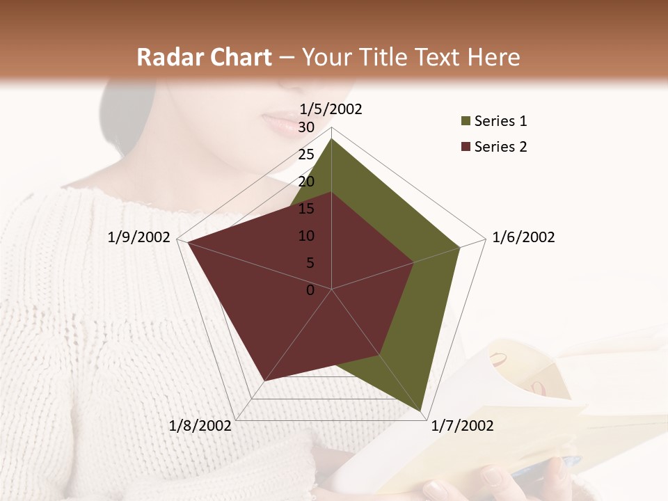 Asian Schoolgirl Studying, Isolated On White. PowerPoint Template