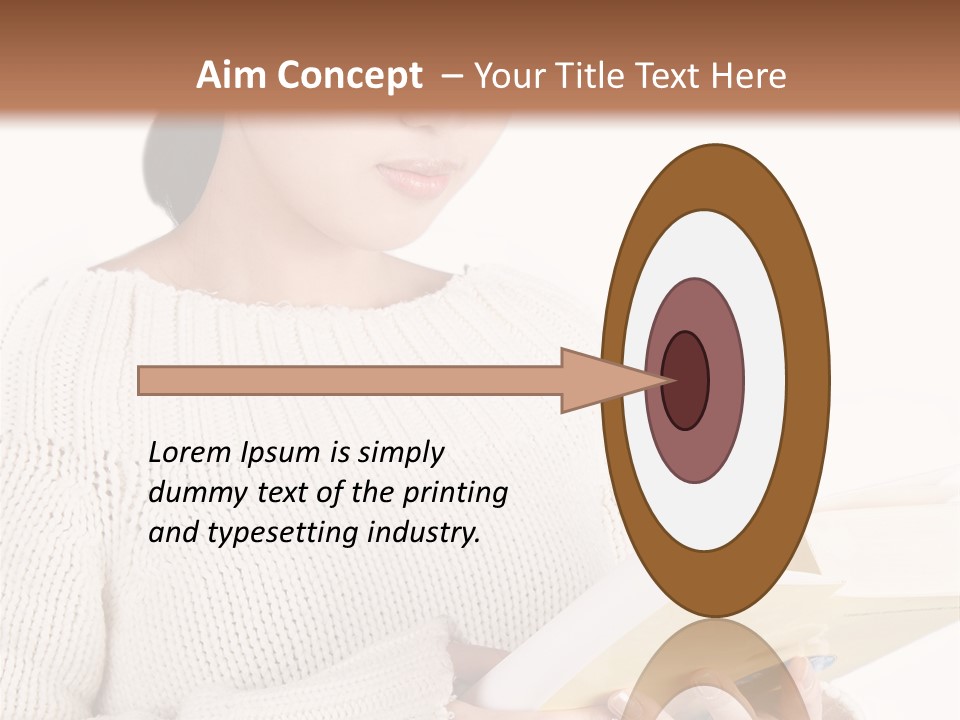 Asian Schoolgirl Studying, Isolated On White. PowerPoint Template