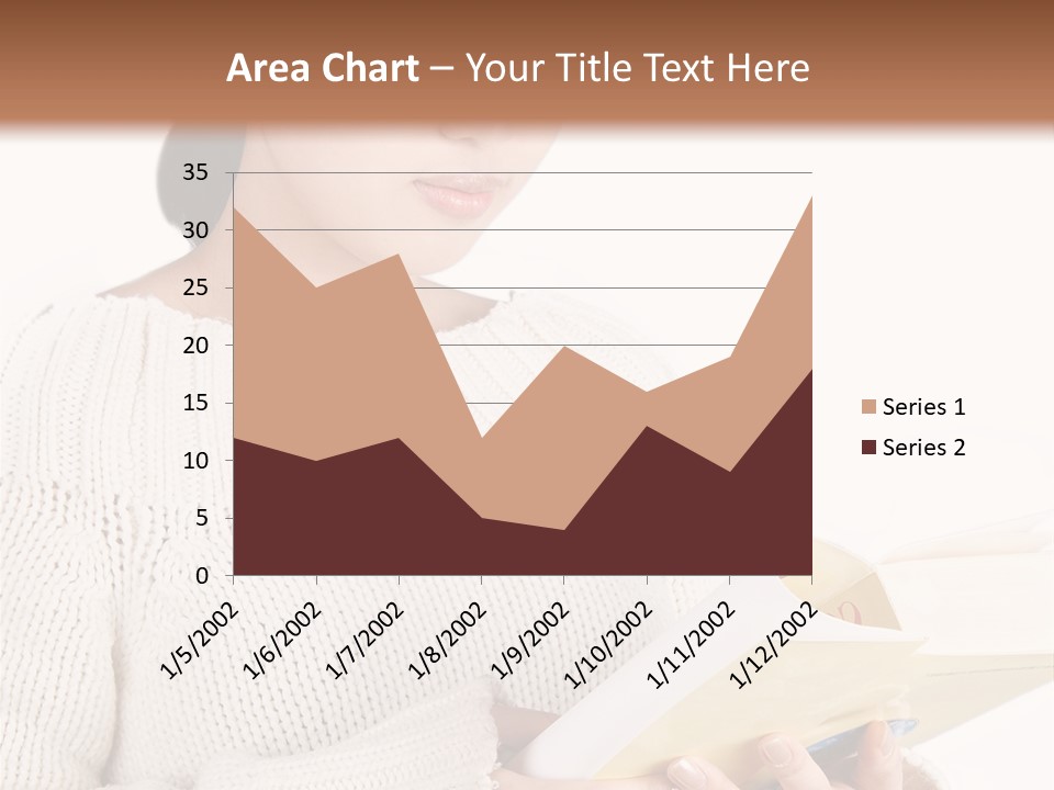Asian Schoolgirl Studying, Isolated On White. PowerPoint Template