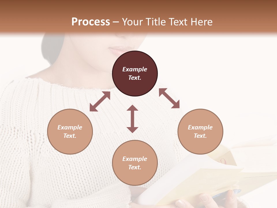 Asian Schoolgirl Studying, Isolated On White. PowerPoint Template