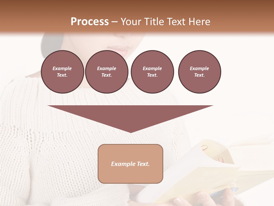 Asian Schoolgirl Studying, Isolated On White. PowerPoint Template