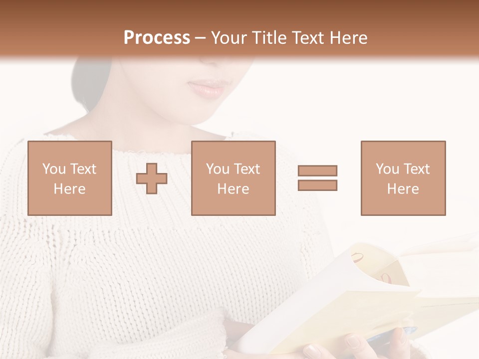 Asian Schoolgirl Studying, Isolated On White. PowerPoint Template