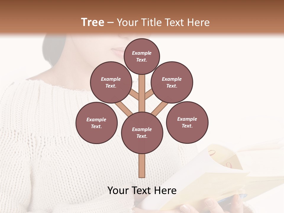 Asian Schoolgirl Studying, Isolated On White. PowerPoint Template