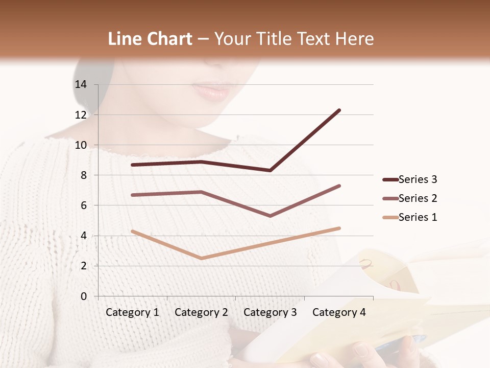 Asian Schoolgirl Studying, Isolated On White. PowerPoint Template