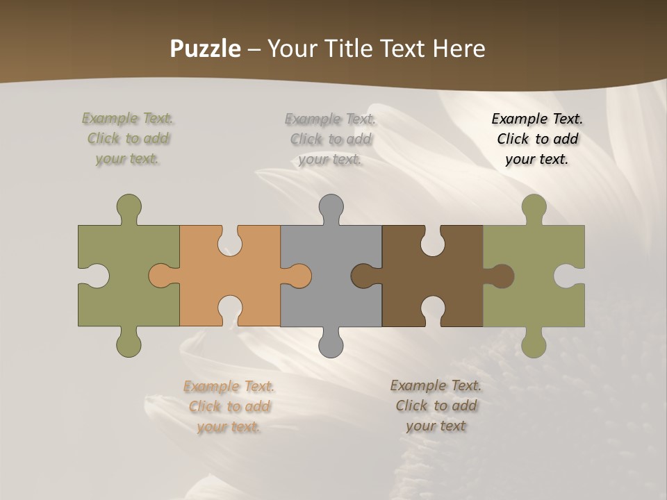 A Sunflower Is Shown With A Brown Background PowerPoint Template