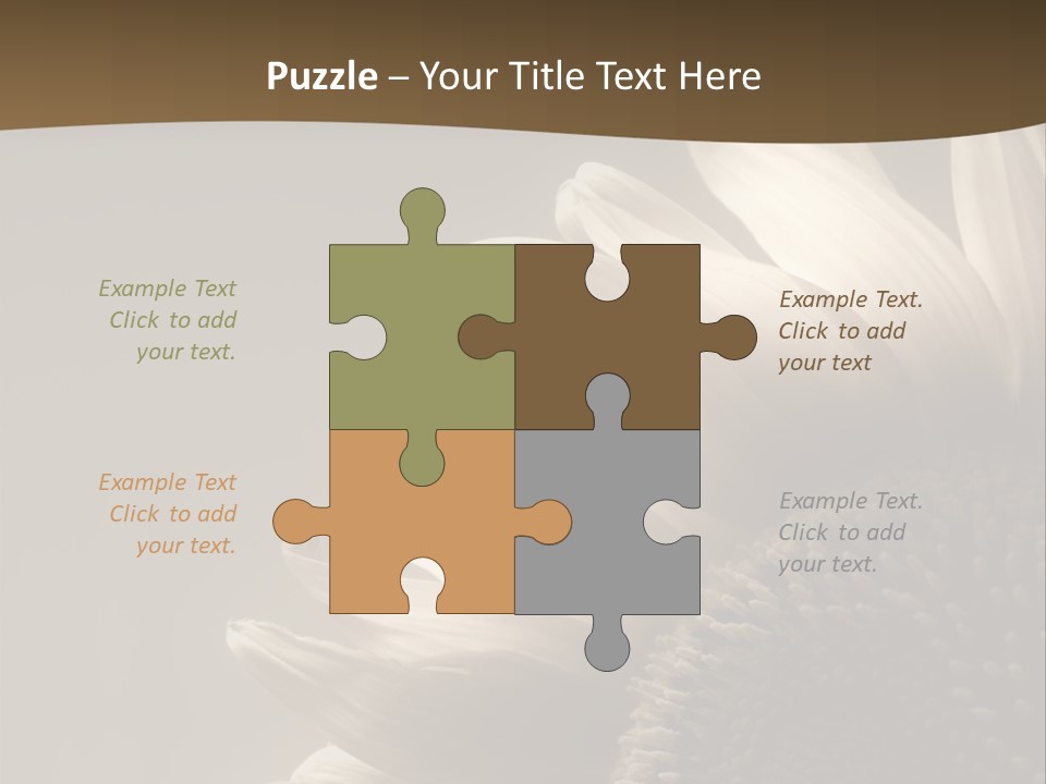 A Sunflower Is Shown With A Brown Background PowerPoint Template