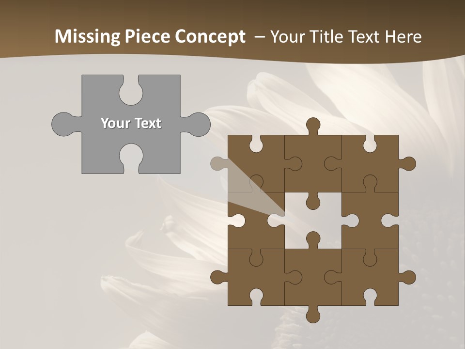 A Sunflower Is Shown With A Brown Background PowerPoint Template