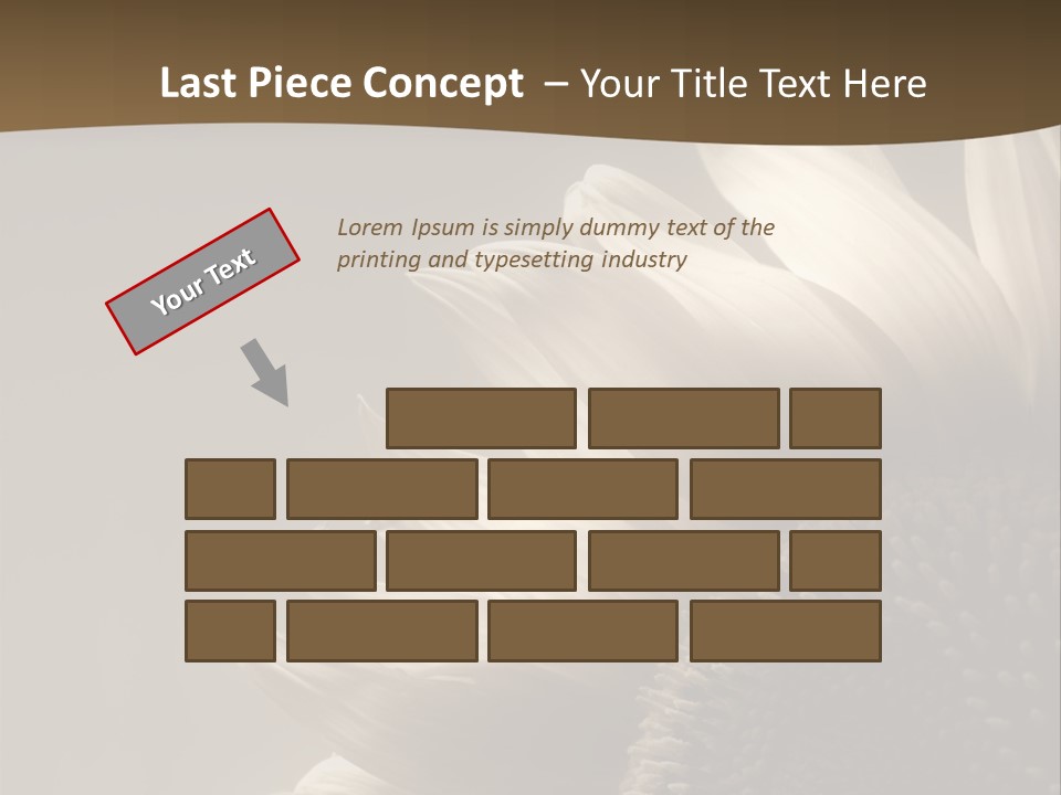 A Sunflower Is Shown With A Brown Background PowerPoint Template