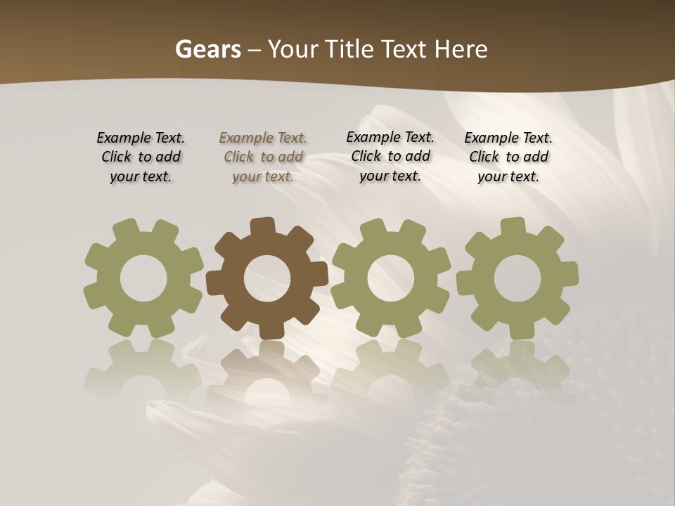 A Sunflower Is Shown With A Brown Background PowerPoint Template