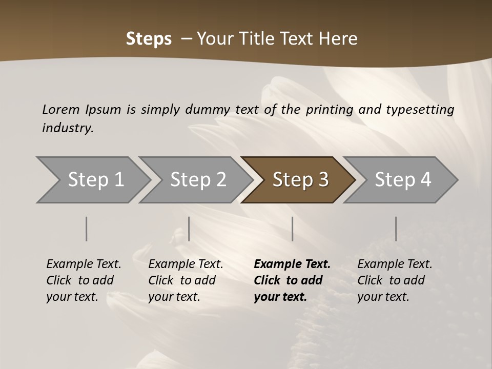 A Sunflower Is Shown With A Brown Background PowerPoint Template