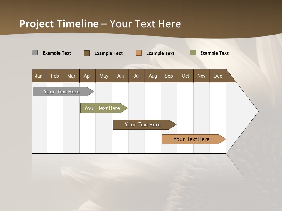 A Sunflower Is Shown With A Brown Background PowerPoint Template