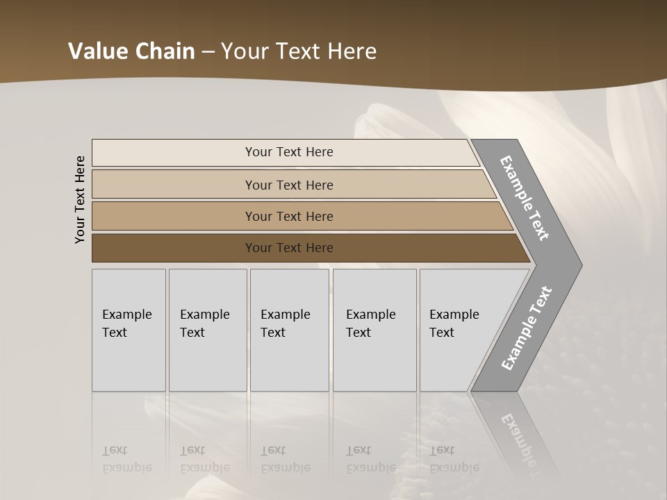 A Sunflower Is Shown With A Brown Background PowerPoint Template