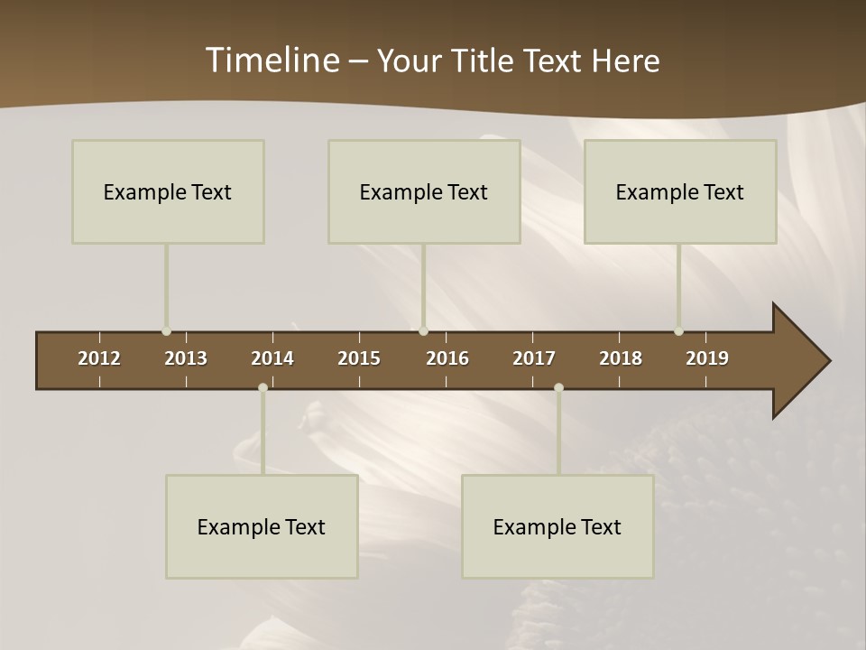 A Sunflower Is Shown With A Brown Background PowerPoint Template