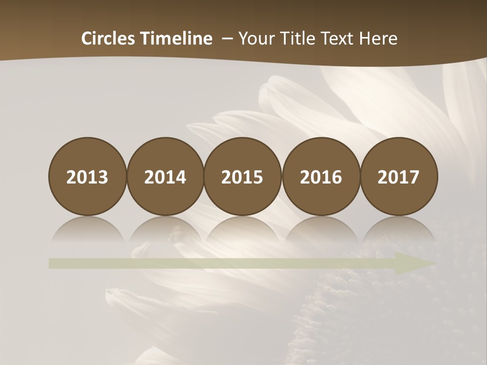 A Sunflower Is Shown With A Brown Background PowerPoint Template