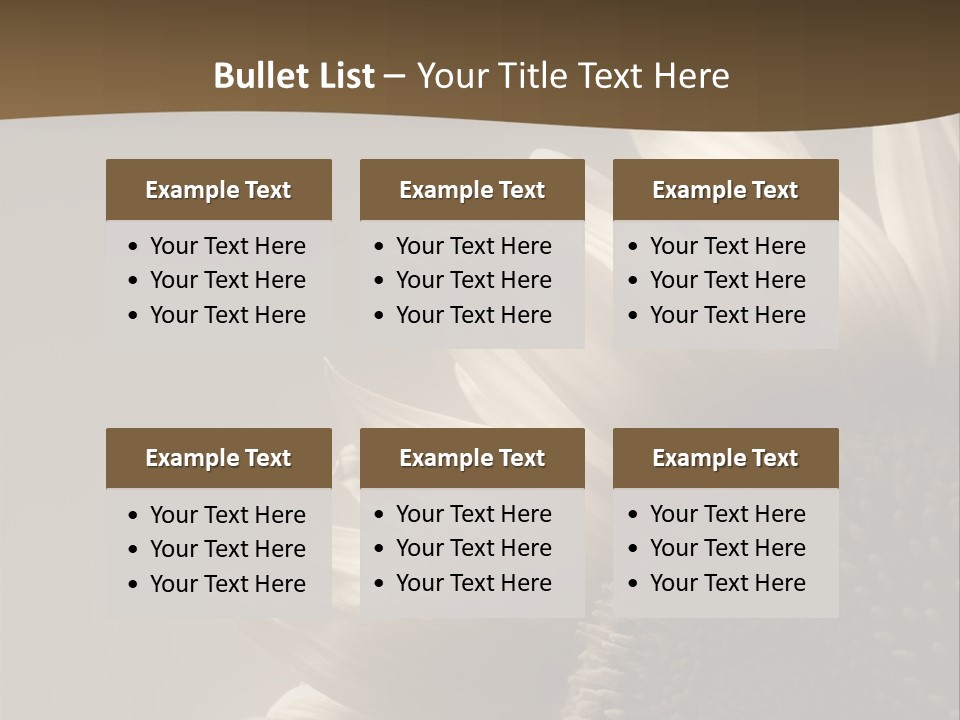 A Sunflower Is Shown With A Brown Background PowerPoint Template