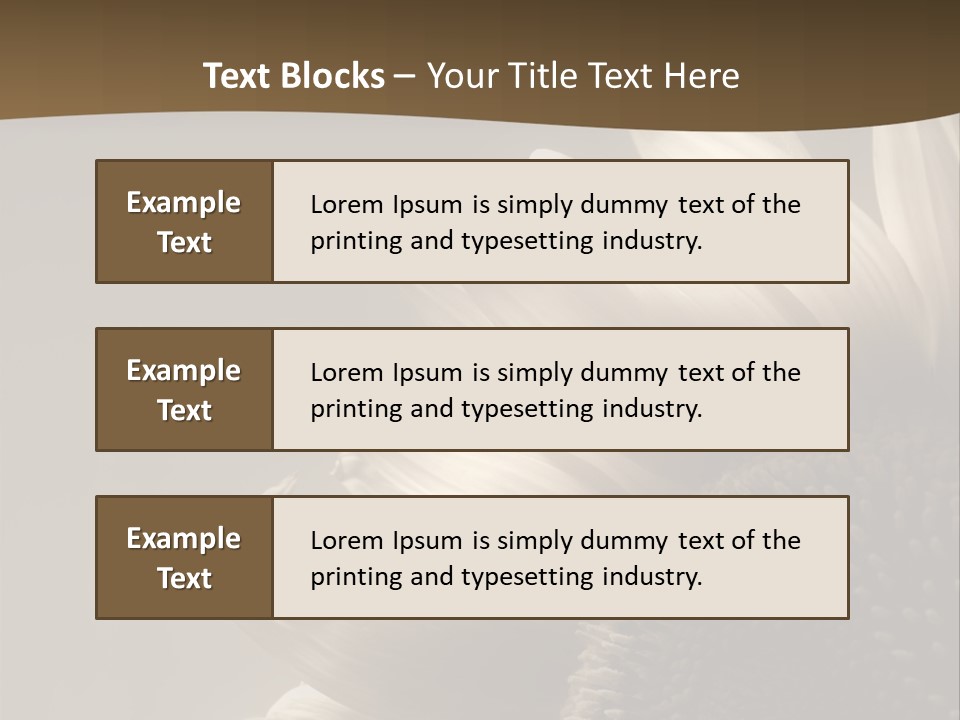 A Sunflower Is Shown With A Brown Background PowerPoint Template