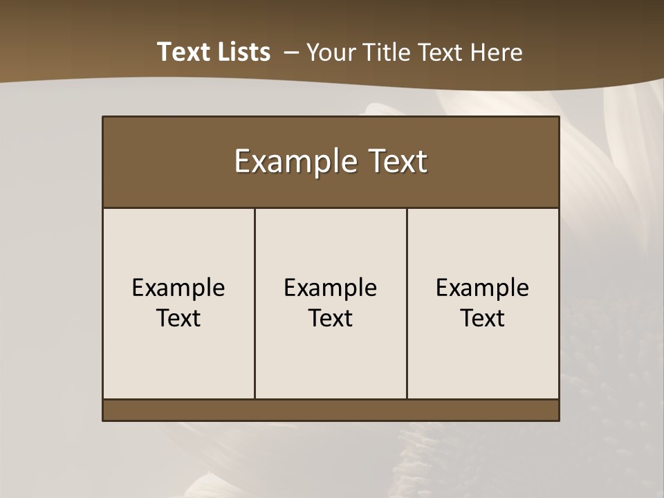 A Sunflower Is Shown With A Brown Background PowerPoint Template