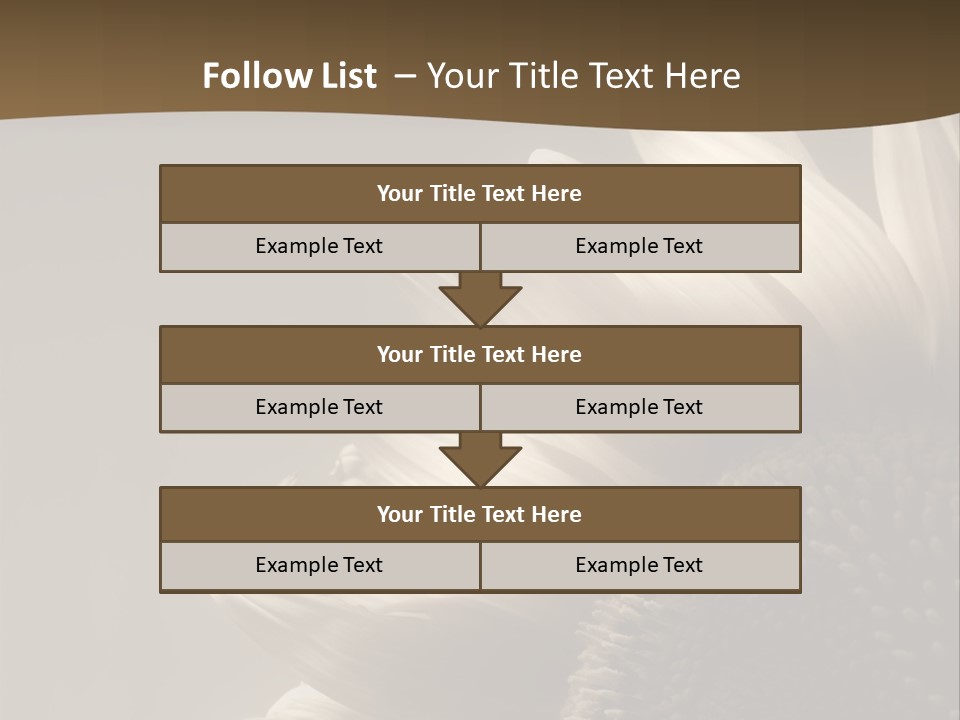A Sunflower Is Shown With A Brown Background PowerPoint Template