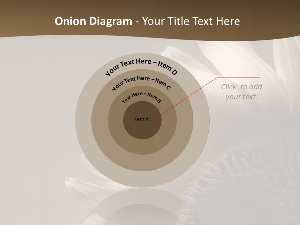 A Sunflower Is Shown With A Brown Background PowerPoint Template