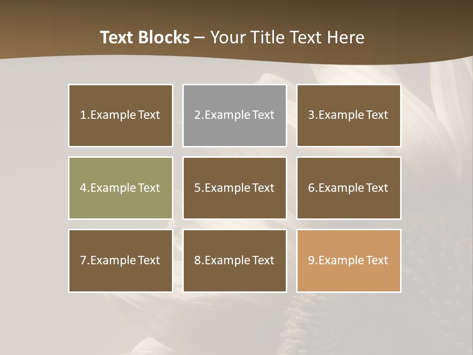 A Sunflower Is Shown With A Brown Background PowerPoint Template