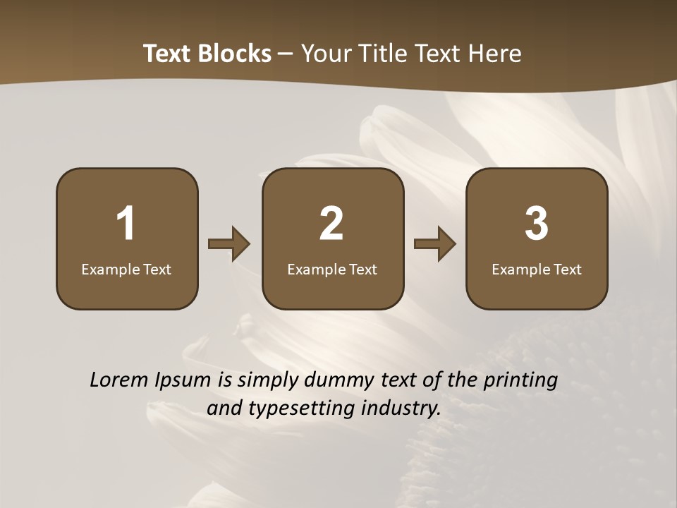A Sunflower Is Shown With A Brown Background PowerPoint Template
