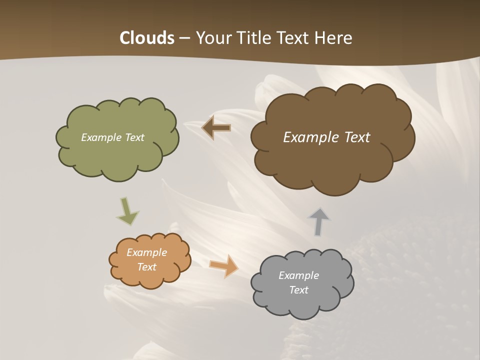 A Sunflower Is Shown With A Brown Background PowerPoint Template