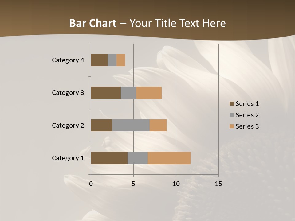 A Sunflower Is Shown With A Brown Background PowerPoint Template