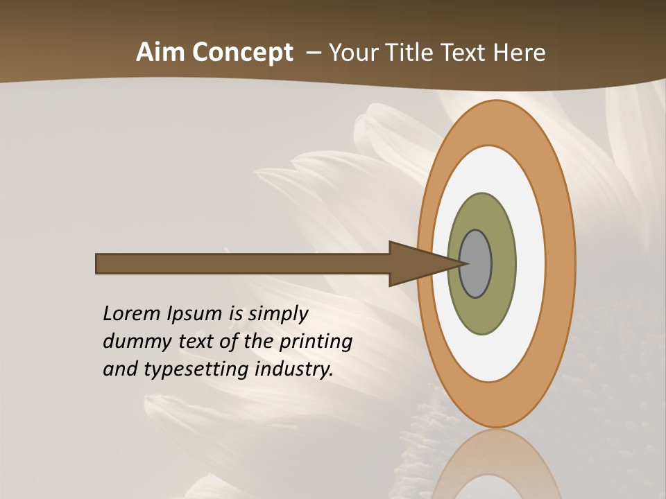 A Sunflower Is Shown With A Brown Background PowerPoint Template