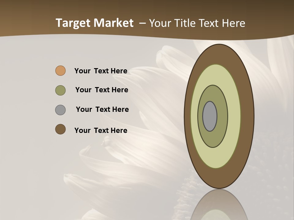 A Sunflower Is Shown With A Brown Background PowerPoint Template