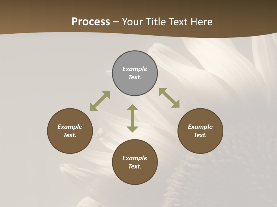 A Sunflower Is Shown With A Brown Background PowerPoint Template