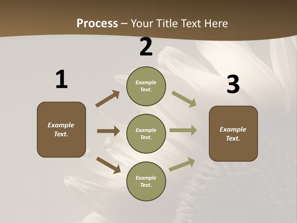 A Sunflower Is Shown With A Brown Background PowerPoint Template