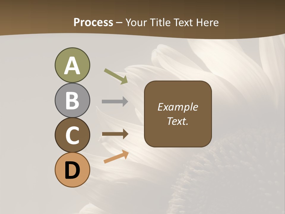 A Sunflower Is Shown With A Brown Background PowerPoint Template