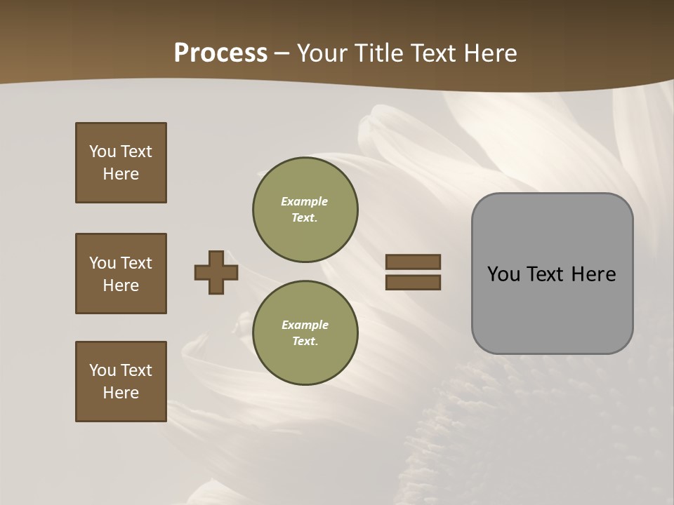 A Sunflower Is Shown With A Brown Background PowerPoint Template