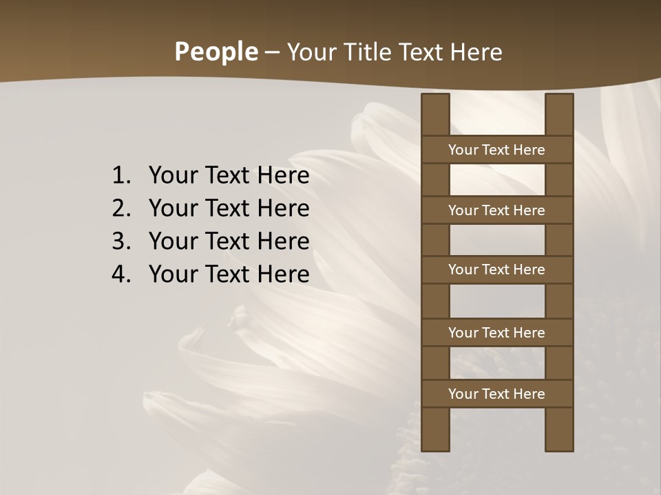 A Sunflower Is Shown With A Brown Background PowerPoint Template