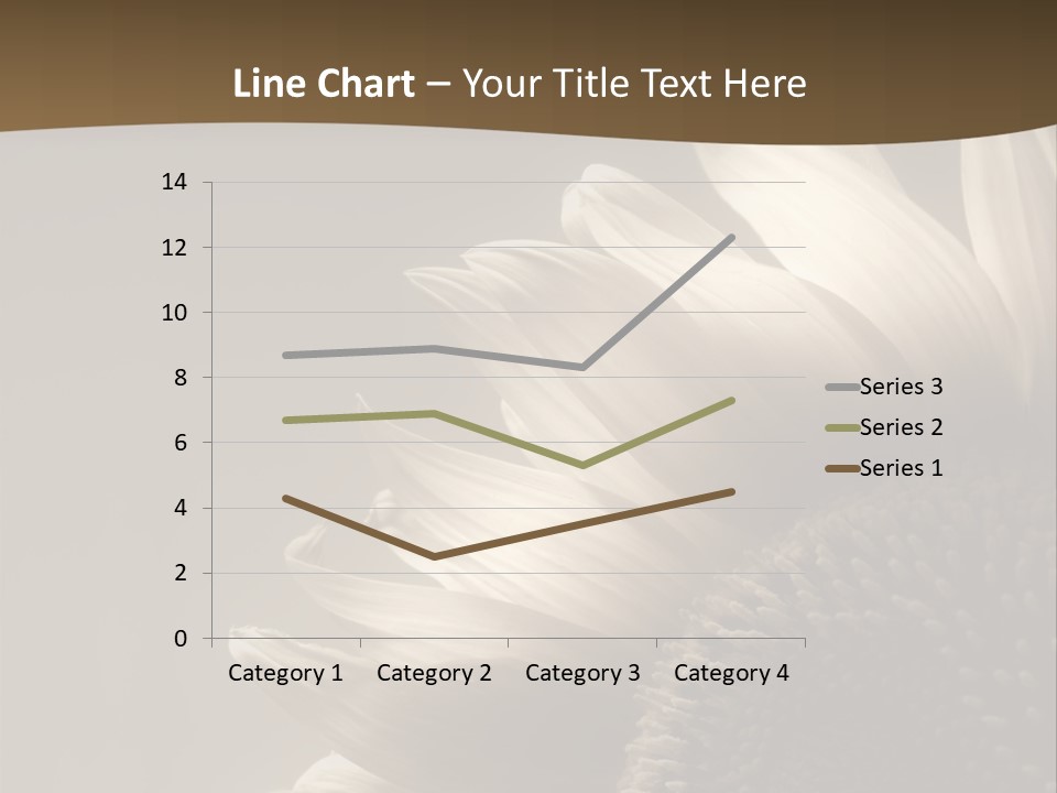 A Sunflower Is Shown With A Brown Background PowerPoint Template