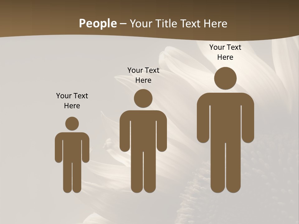 A Sunflower Is Shown With A Brown Background PowerPoint Template