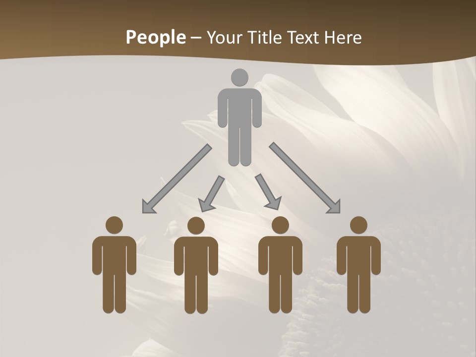 A Sunflower Is Shown With A Brown Background PowerPoint Template