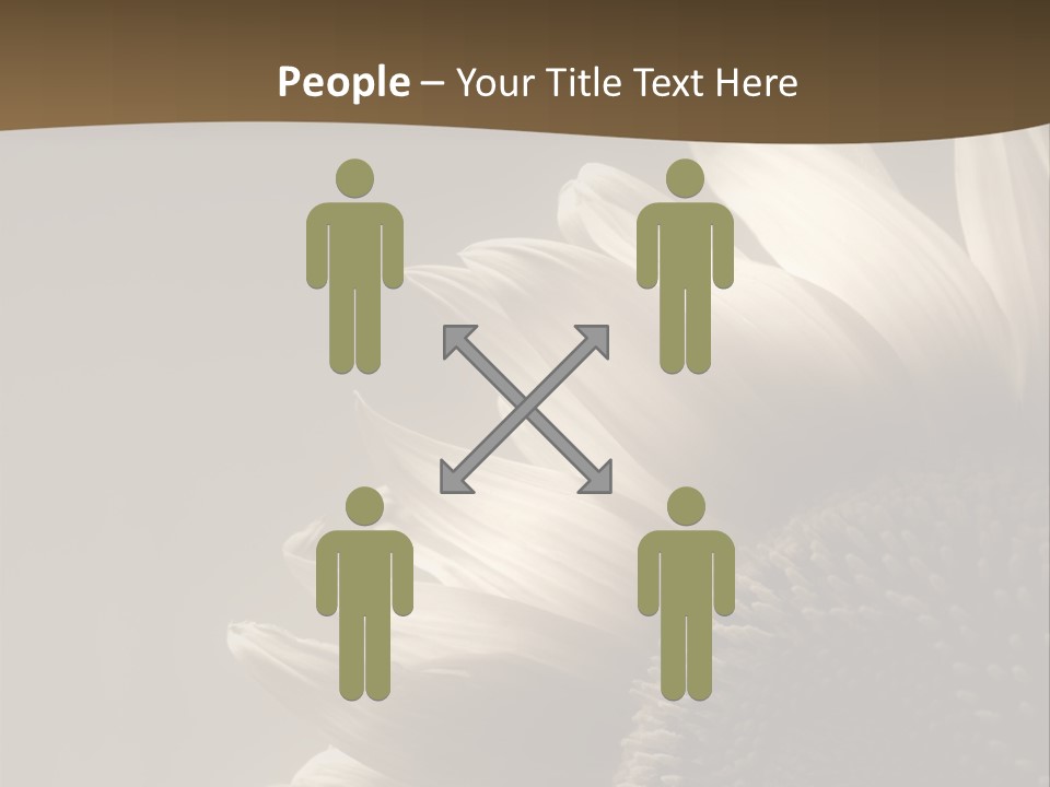 A Sunflower Is Shown With A Brown Background PowerPoint Template