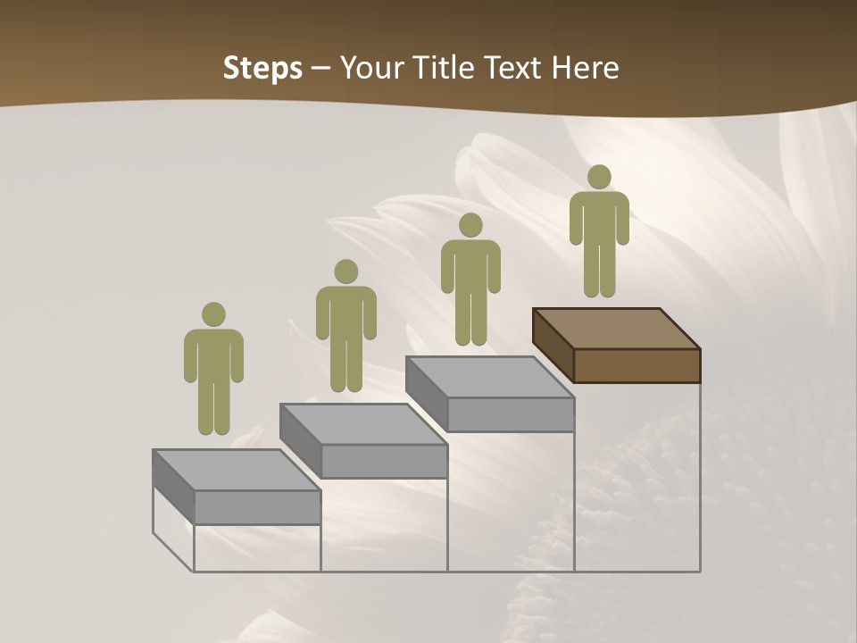 A Sunflower Is Shown With A Brown Background PowerPoint Template