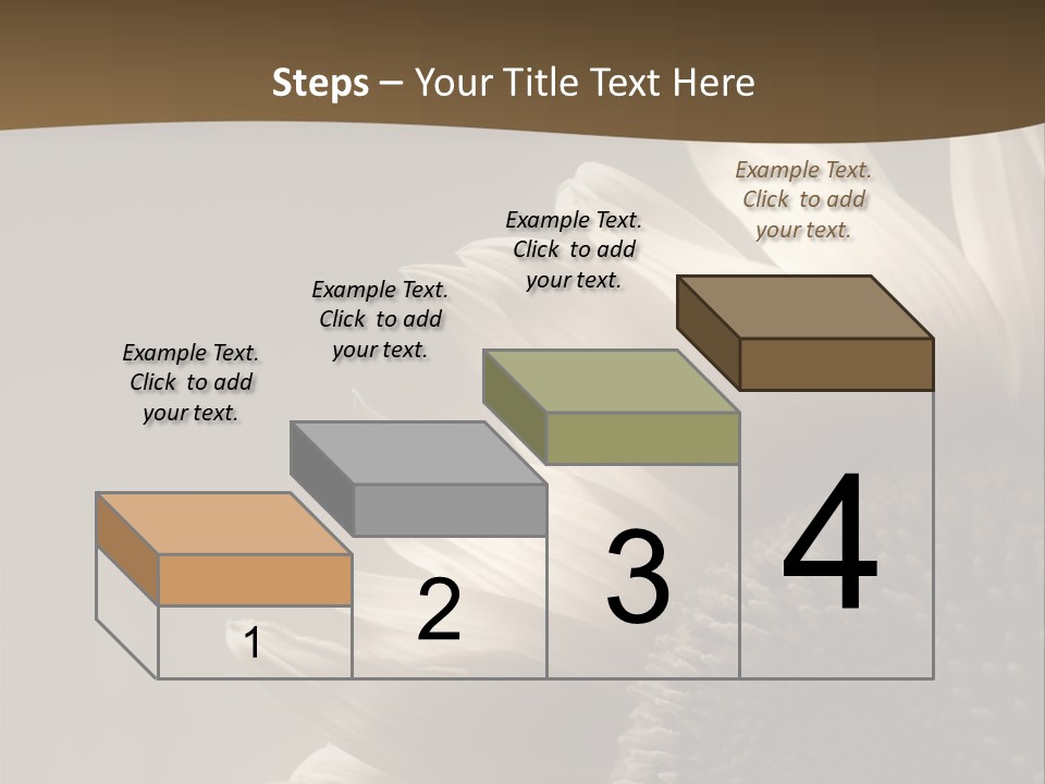 A Sunflower Is Shown With A Brown Background PowerPoint Template