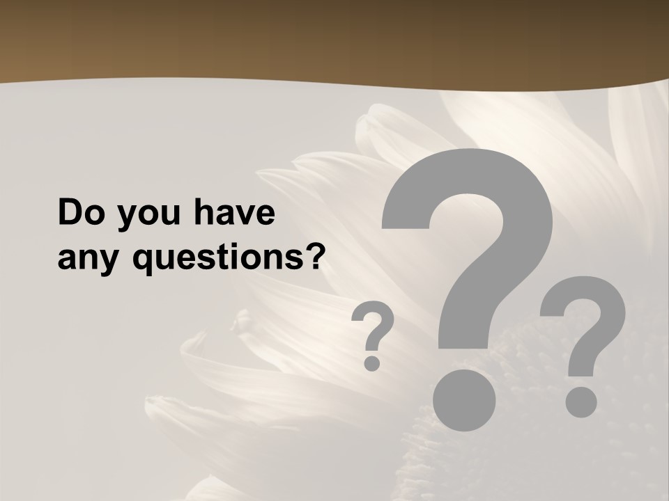 A Sunflower Is Shown With A Brown Background PowerPoint Template