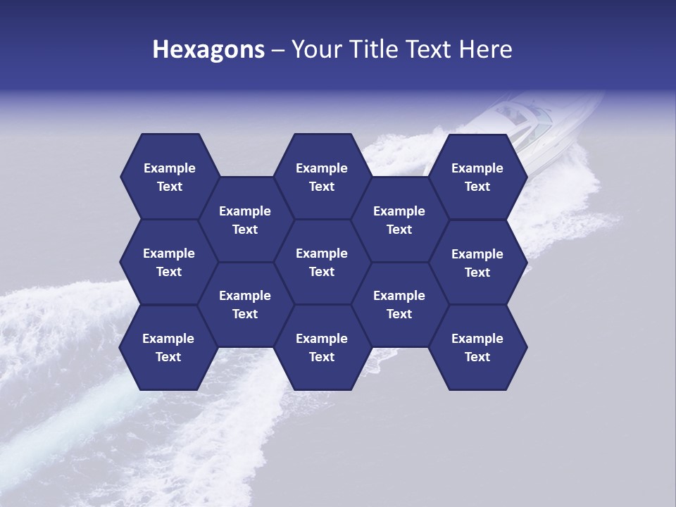 Fast Motor Boat With Splash And Wake PowerPoint Template