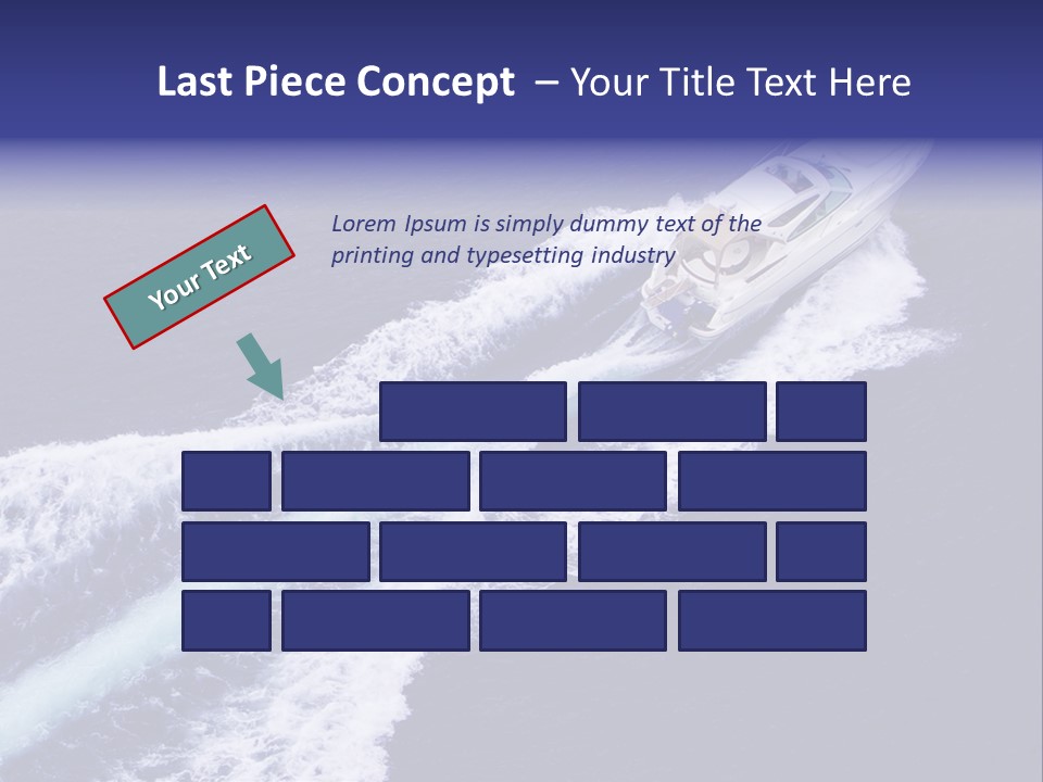 Fast Motor Boat With Splash And Wake PowerPoint Template